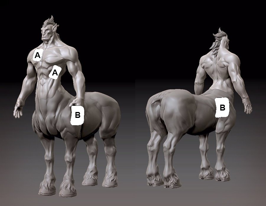 Serious question for  #medtwitter: If you show up at a code, and the patient is a centaur who had a cardiac arrest, ignoring the joules question, where do you think the defib pads should go? A, assuming the heart is in the human part, or B, assuming the heart is in the horse part?