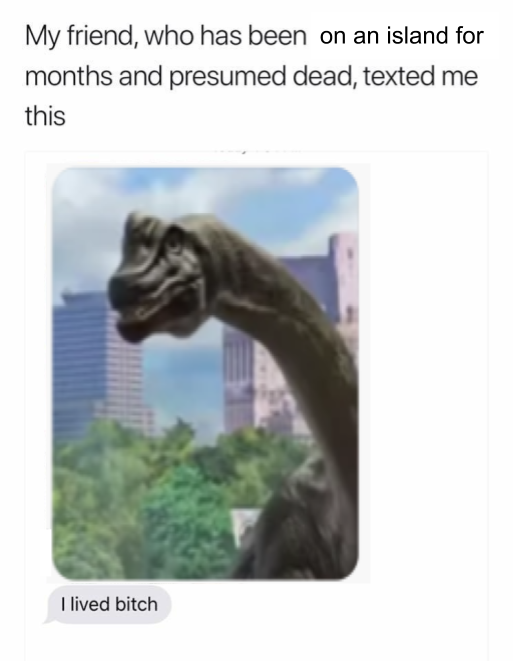 el_ytra's tweet photo. based on an earlier convo I had
(featuring first try at hashtags)
#JurassicWorldAlive #NotReallyDead https://t.co/6Wmz19R03J