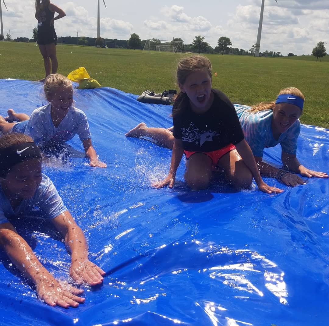 GTFCImpact's tweet photo. Day 3 was our annual slip n slide at camp! #powerslides #gtfcimpact https://t.co/Issj6GQIBU
