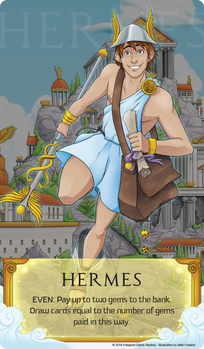 PassportGames's tweet photo. The rules for #FleecingOlympus have been submitted to @BoardGameGeek! Athena and Hermes are here to tell you to check them out soon, or, come to booth #2535 next week @Gen_Con &amp; learn to play from the designers themselves, @Tank_DPS! https://t.co/XRwrkspy4I https://t.co/zjYoSk7EAm