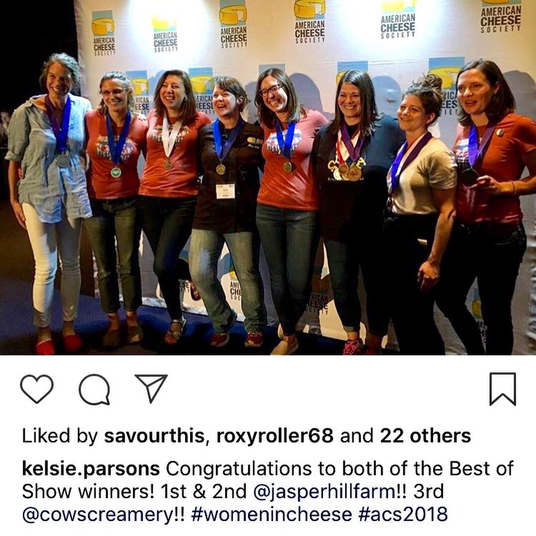 CowsCreamery's tweet photo. A big night at @CheeseSociety with 7 medals including 3rd Best In Show for our Avonlea Clothbound Cheddar! #PEI #ForgedInCheese https://t.co/n06URmDZeH