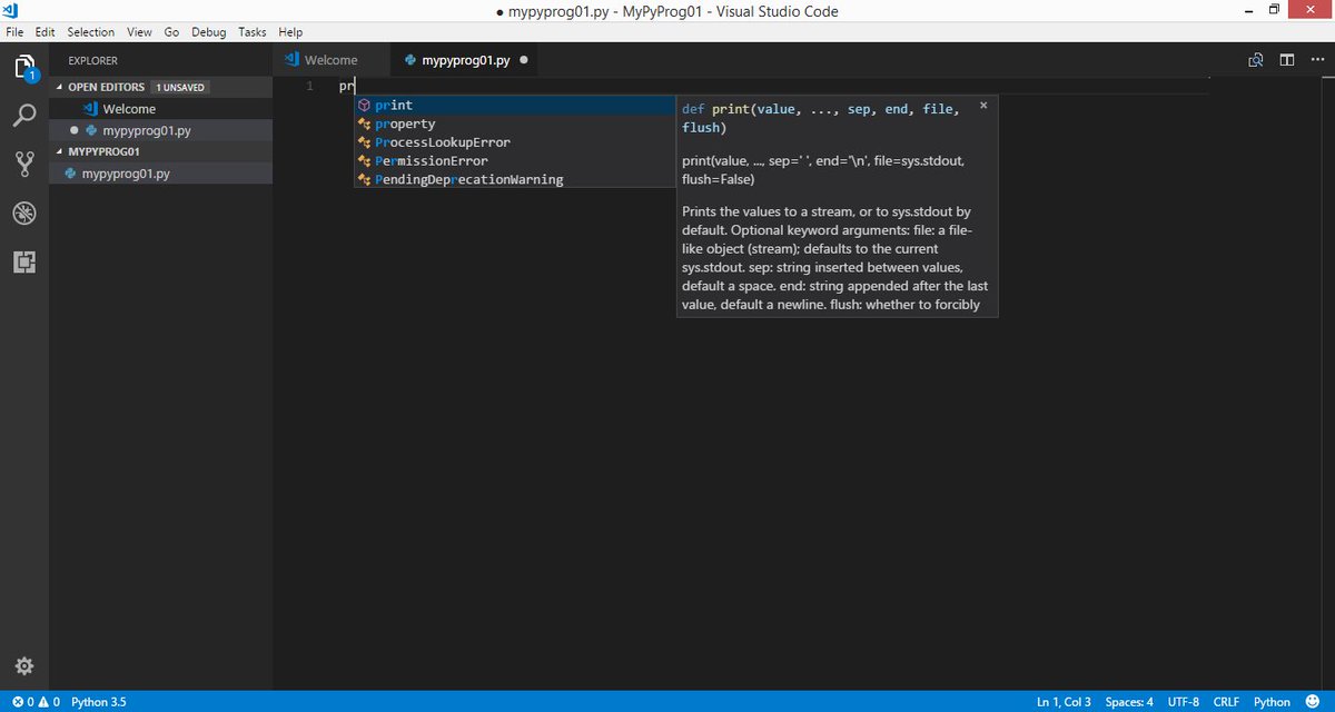 abhinav_Demkeys's tweet image. If you want to #code in Python with Intellisense (code-completion), Visual Studio Code has an official #Python extension. #Intellisense really helps! Not only does it help prevent mistakes. But also, you learn about options you didn&apos;t know you had. #infosec #vscode #programming