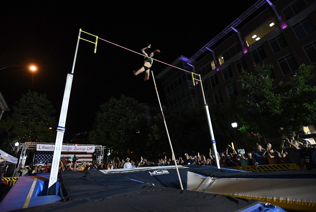bartboat's tweet photo. Greenville's @sandicheekspv set a 2018 world best of 16.3 at the @americantrack #LibertyBridgeJumpOff tonight in Greenville #yeahthatgreenville https://t.co/X0mL6aka49