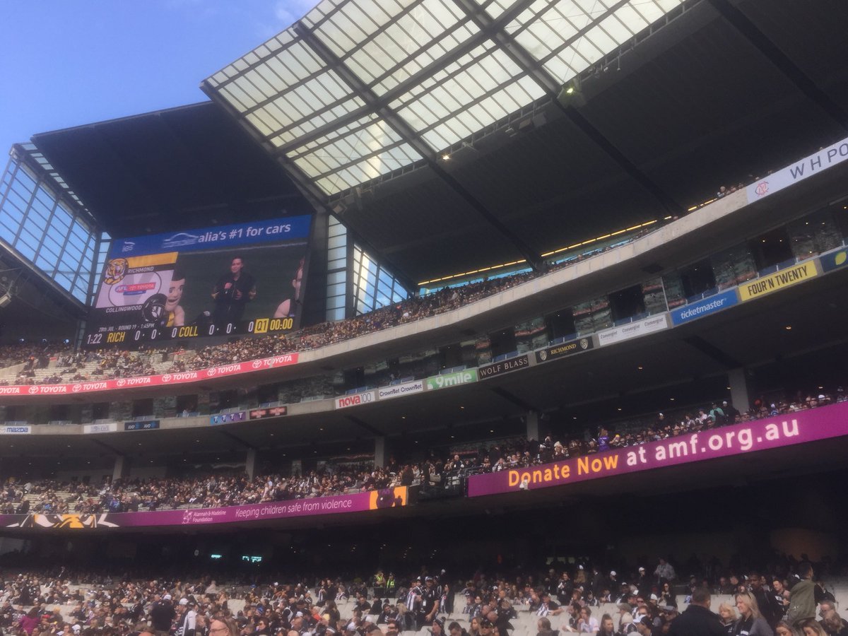 How cool does this look! The generous support so far from both <a href="/Richmond_FC/">Richmond FC 🐯</a> and <a href="/CollingwoodFc/">Collingwood FC</a> fans has been amazing! Don’t forget you can also donate online at amf.org.au/footydonate