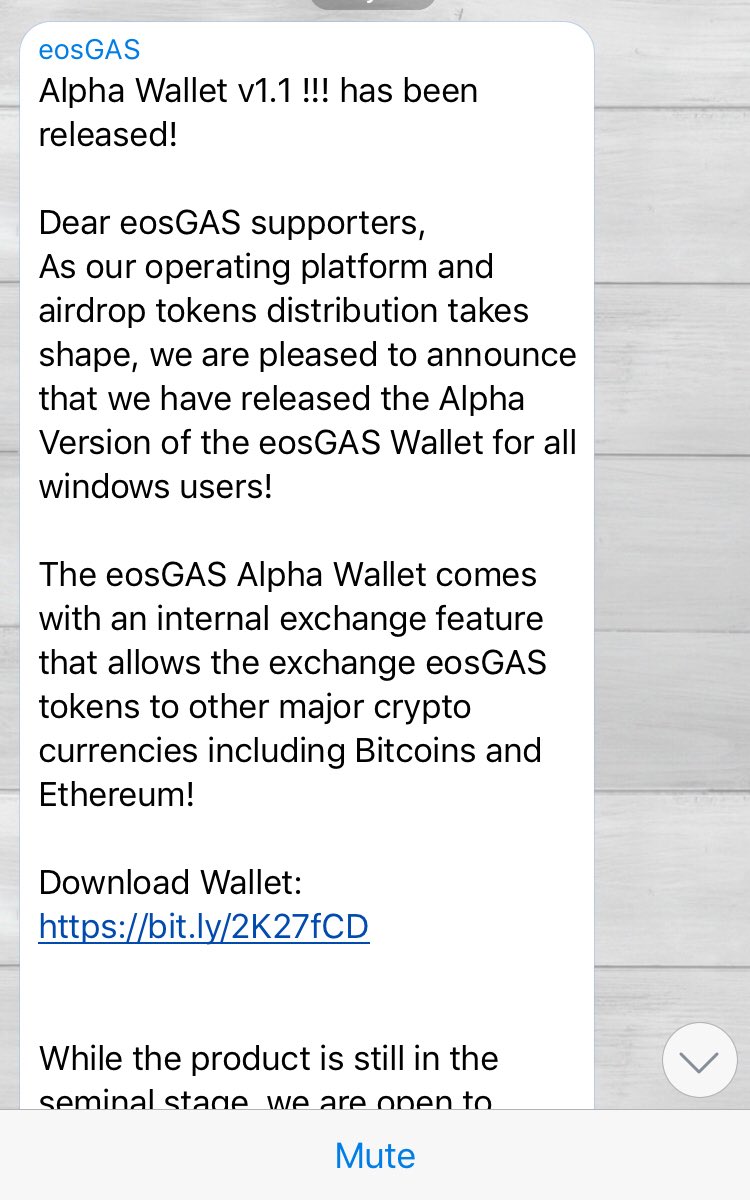kevind1990's tweet photo. DO NOT DOWNLOAD ANYTHING FROM #EOSGAS TELEGRAM. DO NOT DO NOT! They already stole funds from phishing links before. @officialmcafee please pass this along! @telegram shut this scam down! https://t.co/n0oVTmw2W6