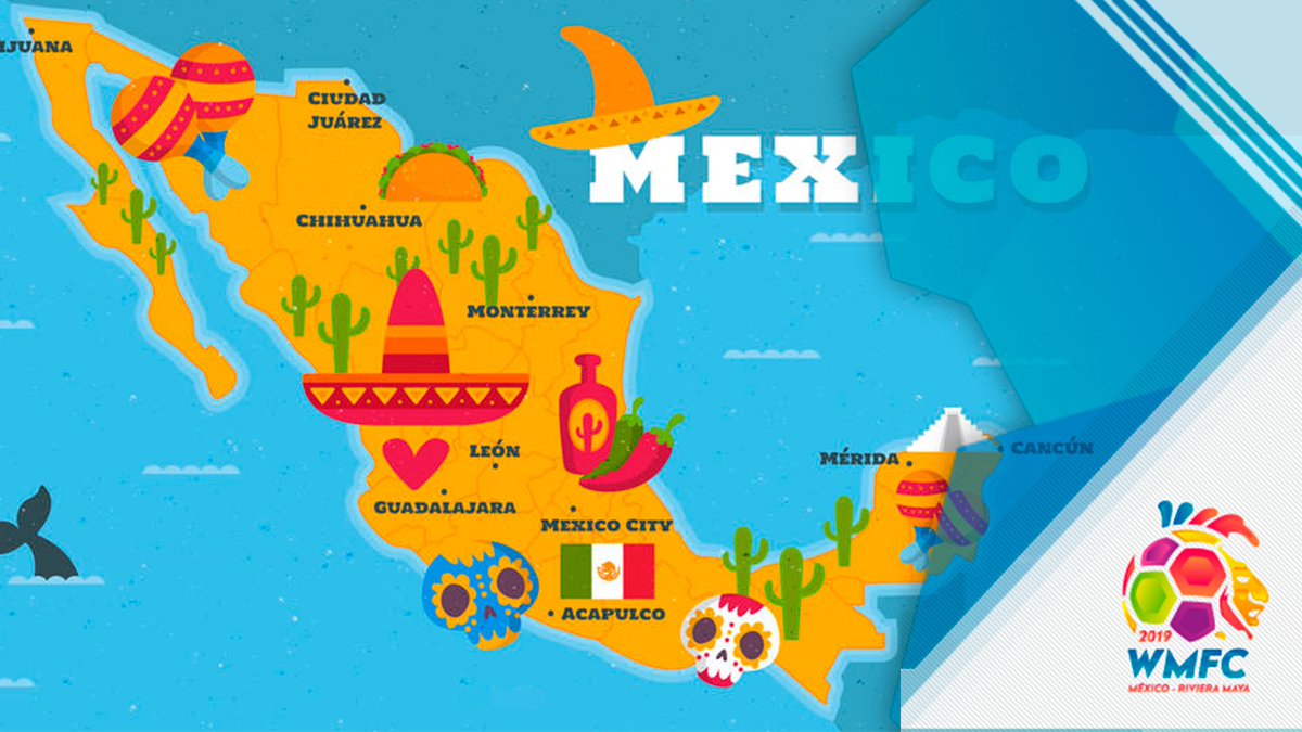 There are not enough lines to describe the importance of Mexico in the world.

Mexico is the only country that produces Tequila, we are the 24 place in happiness, our population is over 100 million. ¡Visit us!

#WMFC2019 #Mexico