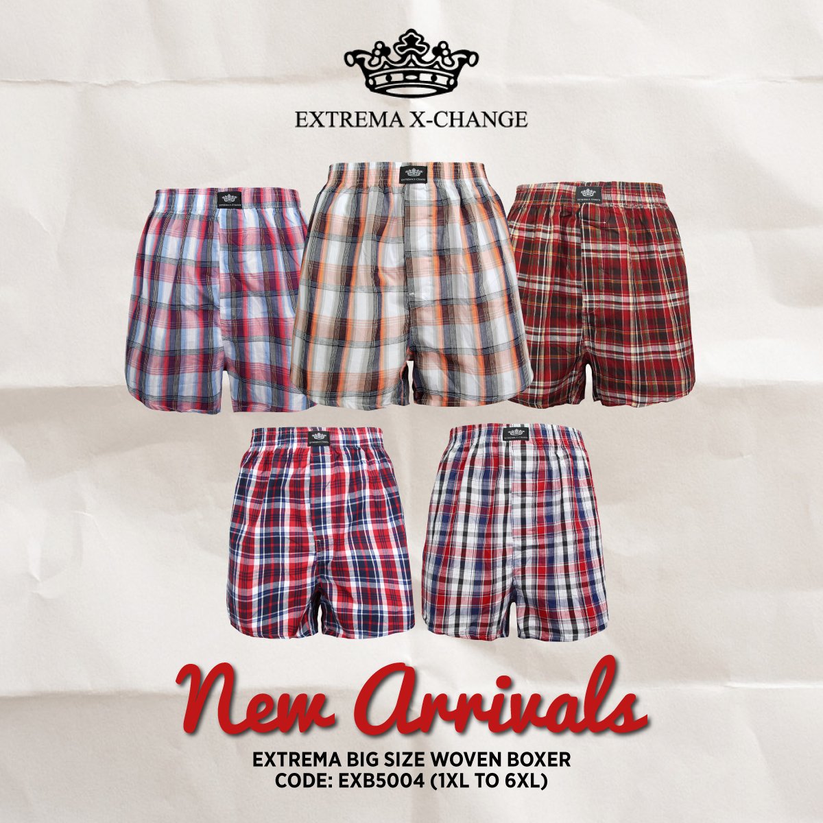 onestopbig's tweet photo. Classic plaid woven cotton men’s boxer brought by EXTREMA.
Variety colors available now!
Click here: https://t.co/T2mmhP8Red
#butikbos #bosboutique #bigandtall #oversizes #SuperBigSize #big #ExtraLarge #MamaSize #Saizbesar #onlineshopping #fashion #newarrivals #extrema #boxer https://t.co/TJY5aIf5yF