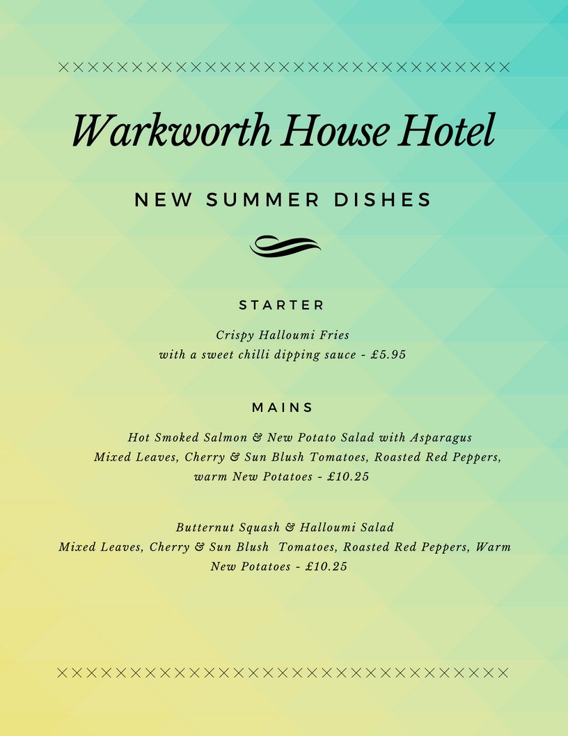 Take a look at the new delicious items we have added to our menu. Just in time for summer! #summer #newdishes #thensunhasgothishaton #warkworth #northumberland #food