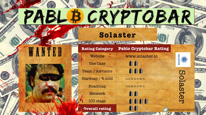 pablocryptobar6's tweet photo. Solaster is an interoperability DApp for a distributed decentralized health ecosystem

Benn Godenzi is an advisor. Small but impressive team. 
ICO in earliest stages.

[https://t.co/66DXv8IgdI]

#Solaster #ICOReview #Cryptocurrency https://t.co/4RMGcMmrSR