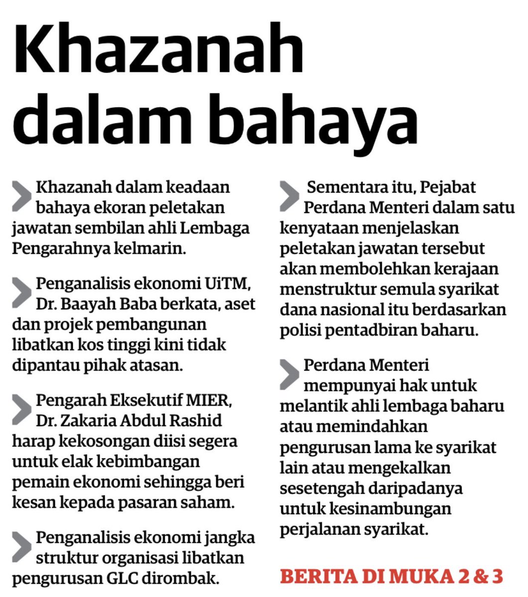 Ahmad B Maslan On Twitter Khazanah Dalam Bahaya Kata Beberapa Org Penganalisis Tapi Adakah Kjaan Ph Peduli Janji2 Pru14 Tak Ditunai Pun Mereka Tak Peduli Cuba Dulu Kata Ph Akan Mansuhkan Gst