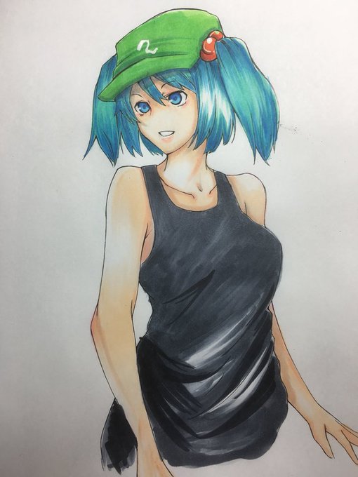 リクエスト描かせて頂いた、にとりちゃん 