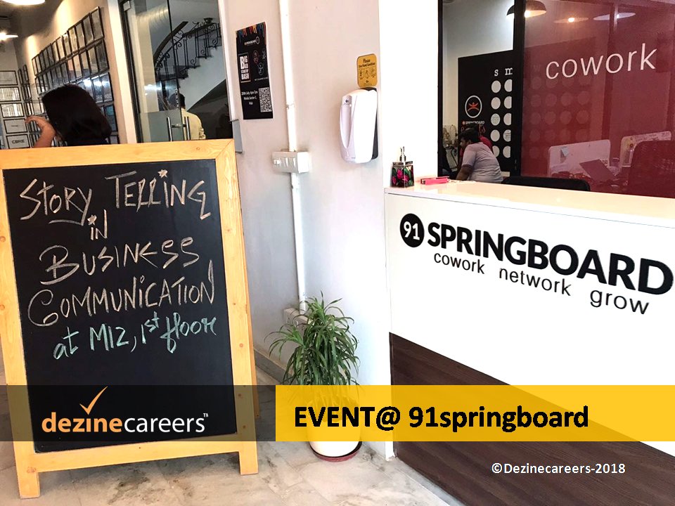 Our signature #Storytelling Session at 91Springboard the most happening #Coworking Space in #Gurgaon

#StorytellingWorkshop #CorporateStorytelling #BusinessCommunication