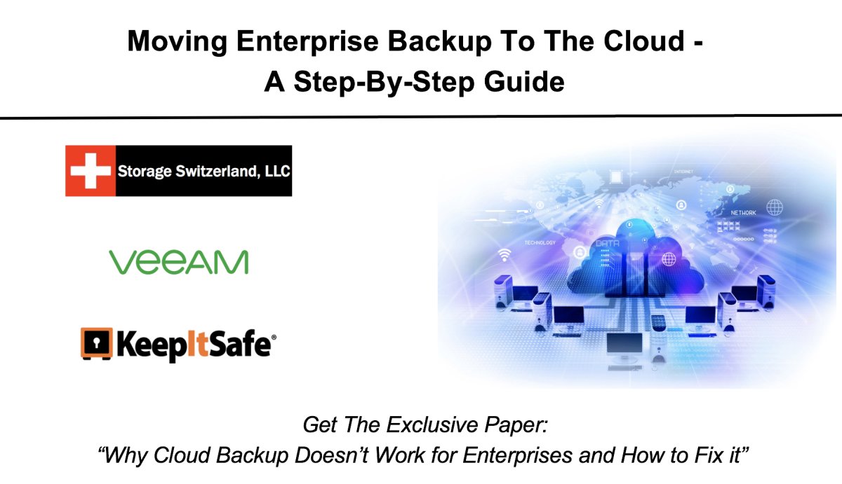 storageswiss's tweet image. New #SlideShare: Moving the #EnterpriseBackup to the Cloud buff.ly/2OmaqbD
