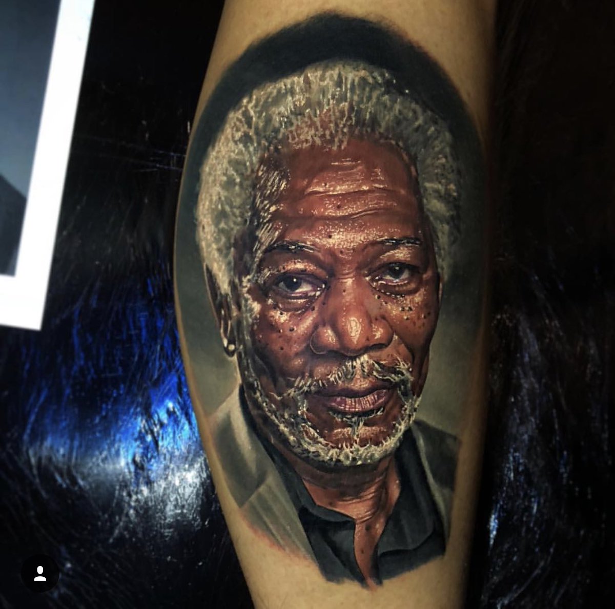 dbkaye2's tweet photo. Mr Freeman portrait tattoo from a few months back using @inkjetca @KillerInkTattoo @INKEEZE @SecondSkinTAC @fusion https://t.co/87ks3bewUw
