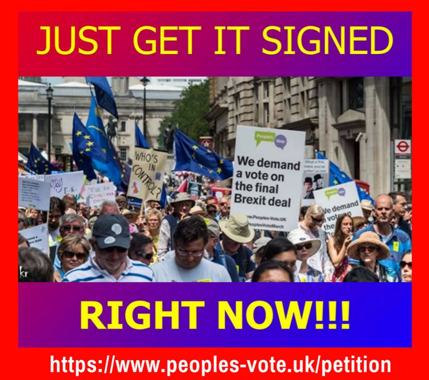 NavyBlue4EU's tweet image. Just leaving to go out and campaign for a #PeoplesVote and to promote the #PeoplesVotePetition.

#VoteLeaveCheated using fake news targetted adds to lie and lie again with the illegal overspend they had.

SIGN and then RT this petition!

peoples-vote.uk/petition