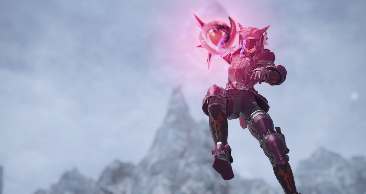 BurlyChocobo's tweet photo. I have loved the darklight set for DRG since I first leveled DRG way back in Realm Reborn, I love that I've finally got a nice glam to go with it, also learned some new things in gpose trying to get the right angles on those aerial poses! https://t.co/rOLuR5OJfq