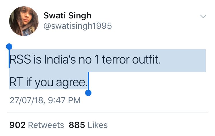 chintan20's tweet photo. RSS is India’s no 1 nationalist and helping organisation.
RT if you agree . https://t.co/tEYsQuugzx
