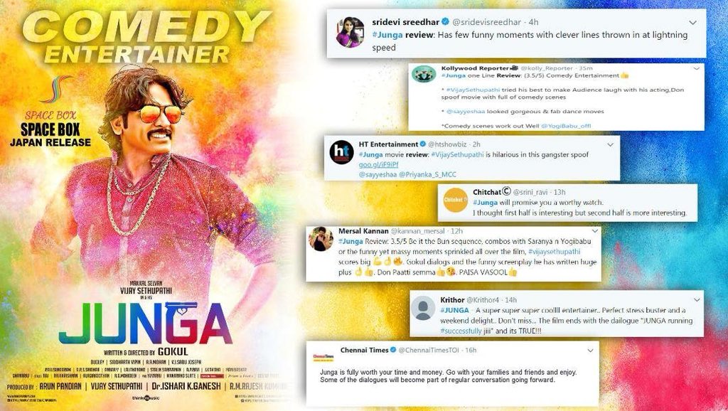 spaceboxjapan's tweet photo. #Junga - Screening tomorrow in Japan.
Don't miss to watch this comedy ride with family in Big Screens this weekend.
Tickets from https://t.co/coZnrQtXBB
#SundayStressBusterMovie #JungaInJapan https://t.co/NMyGl4yTJJ