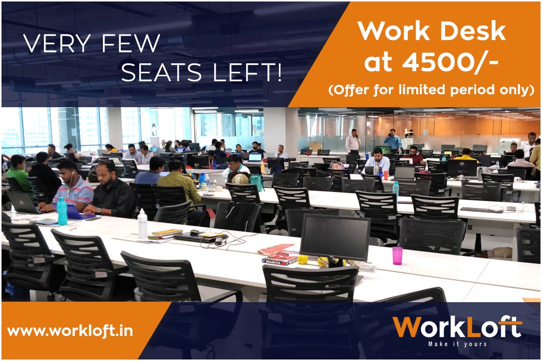 Work_Loft's tweet photo. Avail it before it's gone...
#workloft #Coworking #Office #worktogether #grow #coffee #tea #refreshments #active #productive #mumbaicoworkingspaces #mumbaicoworking #mulund #nahur #centralline #officespace #Together #grow #success #startup #ideas #offers #discounts https://t.co/wXt8lpngjN