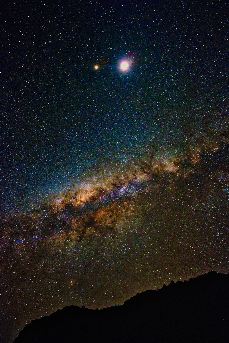 On est allé voir le spectacle de l’éclipse au pied du volcan à 2350m. Il faisait très très froid mais c’était très très beau