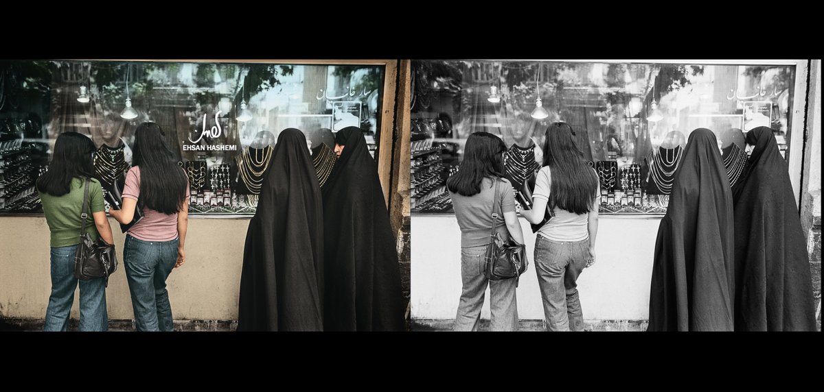 ehsanhaashemi's tweet image. رنگی کردن این عکس اینو یادم اورد که یه زمانی مردم ما عقاید متفاوت همدیگه رو تحمل میکردن.
-----
حجاب ، قبل از انقلاب
دهه 50 شمسی
#رنگی #colorizing