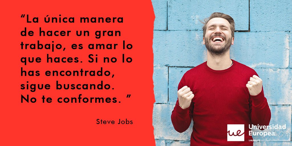 No te riendas y encuentra lo que estás buscando. 

#Éxito #Online #Superación #UniversidadEuropea
#GradosOnline #MásterOnline
