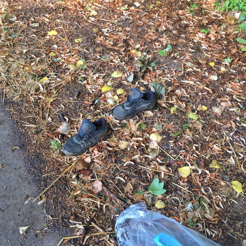 edgie06101981's tweet image. Normal de trouver une paire de chaussures lors de mon ramassage de ce week-end. Pas mal de canettes et d’emballages plastique.  #walloniepluspropre #1PieceOfRubbish #trashgo #aeraquaterra #naturepropre #ramassagecitoyen
