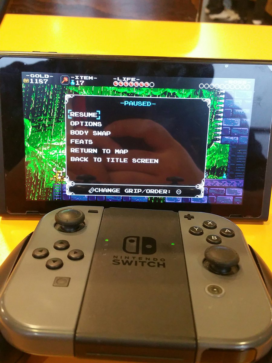 ThePlatinumJack's tweet photo. Gotta do something while I wait for my lift and another member of @TheRepublicofG to arrive before @8bitconference #shovelknight #NintendoSwitch #TROG #8bitcon https://t.co/jCaZwoloD3