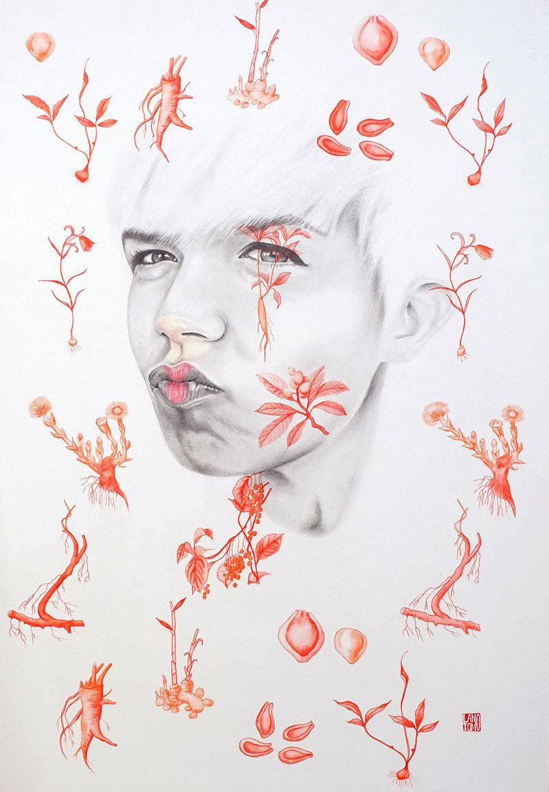 GaleriaBAT's tweet photo. #Lantomo. En sus retratos en blanco y negro con clara influencia asiática, existen multitud de matices, potenciados por la presencia de toques de color rojo. Para conocer más sobre la artista y sus obras en: https://t.co/Ji8KjoMcah . #artist #galeriaBAT https://t.co/emRMB8aegS