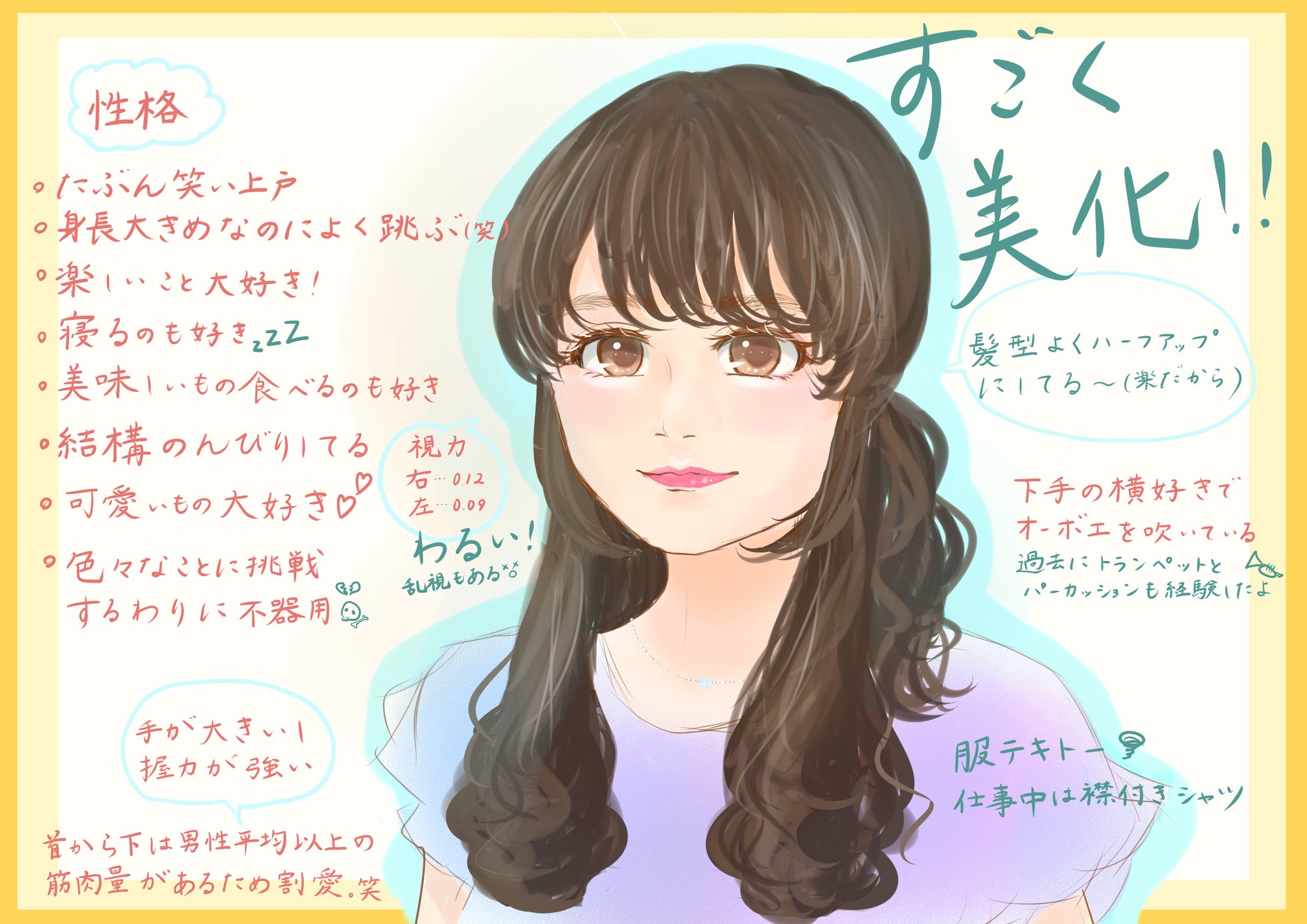 𝒜𝓎𝒶𝓃𝒶 たくさん反応いただいたので カラーで描きました 趣味はtwitterのページに書いてあるけど お絵かきと楽器と写真をマイペースにやってます 映画観たりアニメ見たりもします アイカツの天羽まどかちゃんと ディズニーが好き 5rtされ