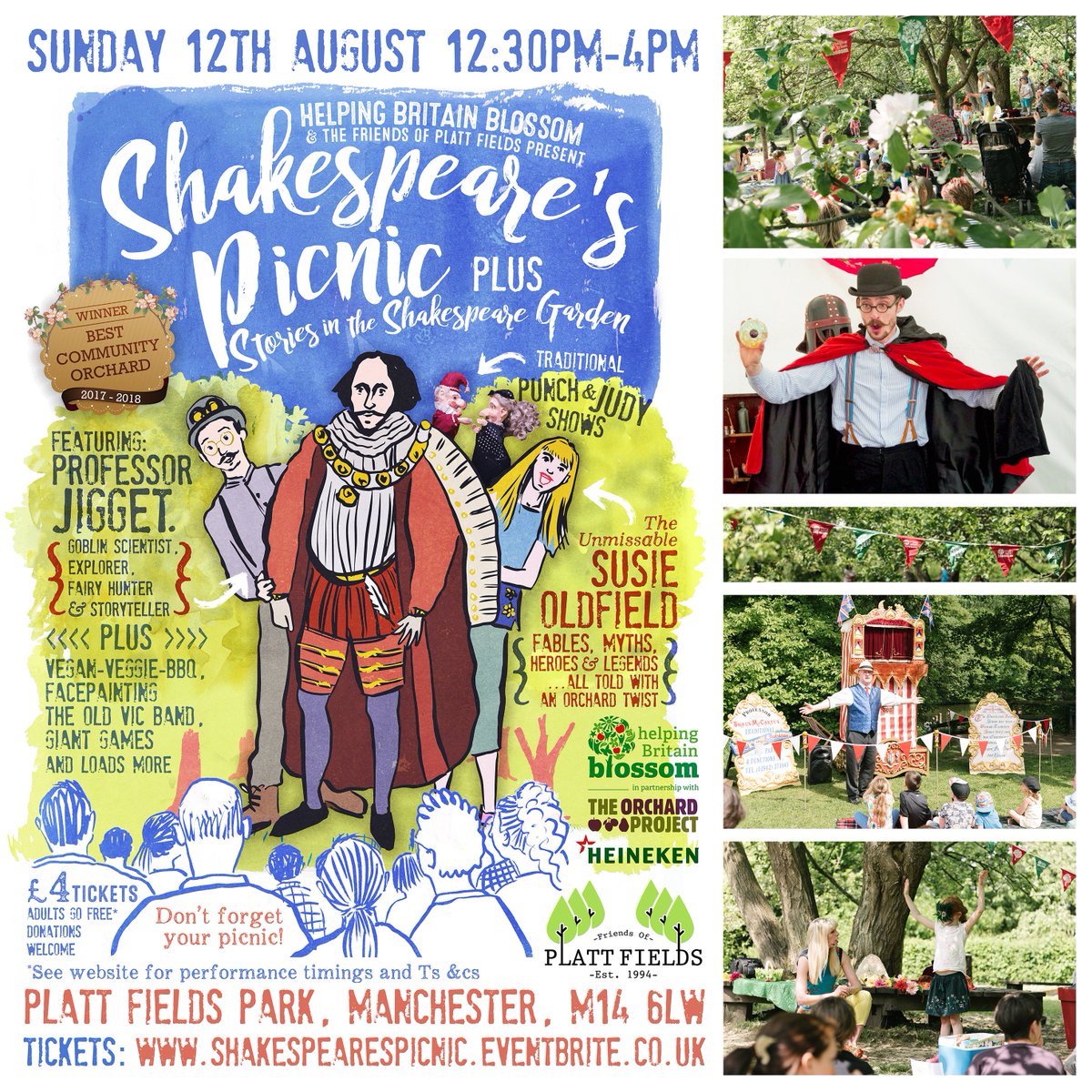 HelpBritBloss's tweet image. CALLING MANCUNIANS!

What a family-friendly afternoon in the UK&apos;s &apos;Best Community Orchard&apos; this is shaping up to be!

If your kids love theatre, song, silliness and bit of Shakespere then you&apos;ll want to grab some tickets.

shakespearespicnic.eventbrite.co.uk

P.S. Don&apos;t forget your picnic!