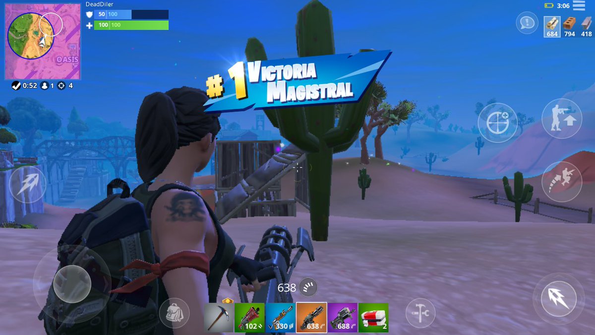 iOSPRO23's tweet image. ¡FORNITE DESDE MI iPHONE!🔝⚜️💯 #PrimeraVictoria #fornite samama 3