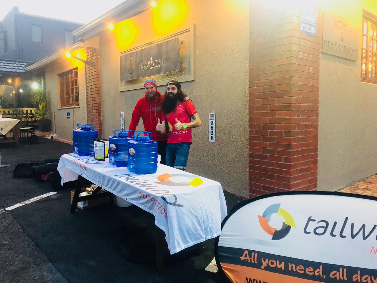 TailwindSA's tweet photo. Proper Trail  beards with ⁦@therovingrunner⁩ &amp; ⁦@standerpeet⁩ running the Suikerbossie ⁦@TailwindSA⁩ hydration station for ⁦@HoutBayTC⁩ #GoTailwind #TrailBlazers #TrailBeards #TailwindRebuild ⁦@RunTheuniskraal⁩ https://t.co/nN4nY1eHnO