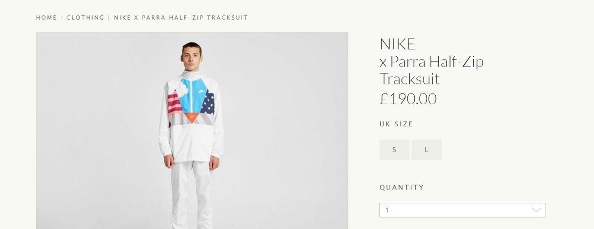 Nike x parra half zip tracksuit new arrivals