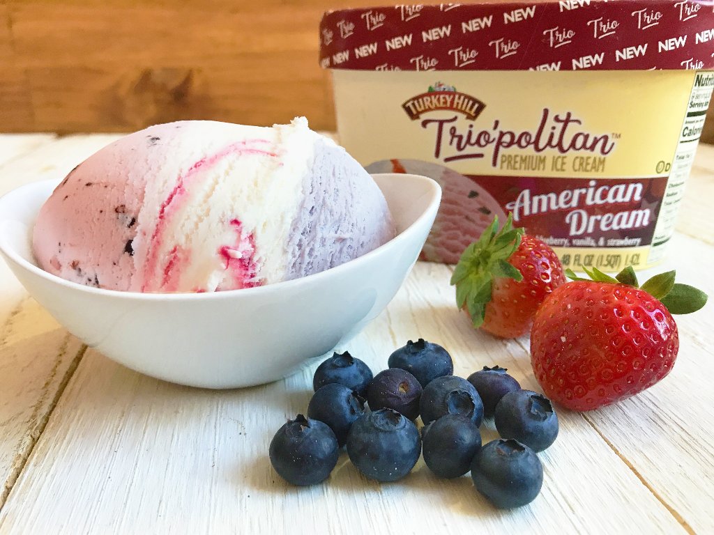 TurkeyHillDairy's tweet photo. To those who can’t decide, we’ve created ice cream just for you. Introducing new Trio’politan Ice Cream, with 3 unique flavors in one container. Consider your cravings cured. #Triopolitan https://t.co/cVKjqoknhy https://t.co/wUkRpE9xOI
