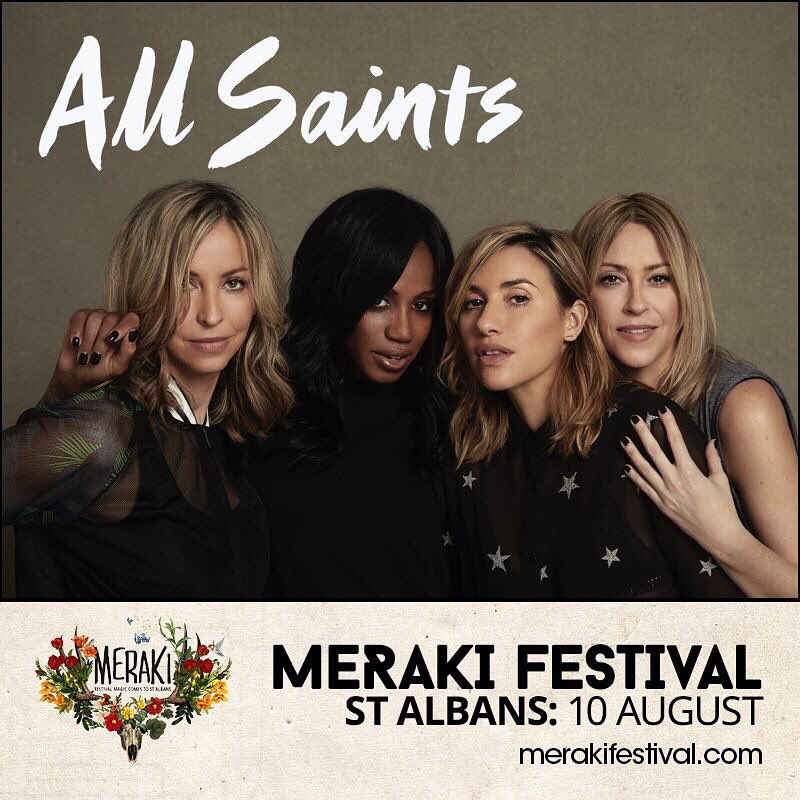 The girls... <a href="/AllSaintsOffic/">All Saints</a> are coming to St Albans and HEADLINING Meraki Festival!! We can’t wait to see you ladies do your thing! @ShazAllSaints <a href="/NatAllSaints/">Natalie Appleton</a> <a href="/Nicole_Appleton/">Nicole Appleton</a> <a href="/melblatt/">melanie blatt</a>