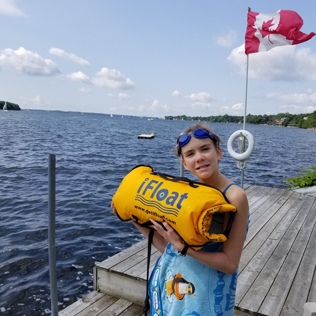 BikeSalter's tweet photo. 800 m lake swim. First time that far for my two. Thanks #ifloat https://t.co/s8qu6dNxe5
