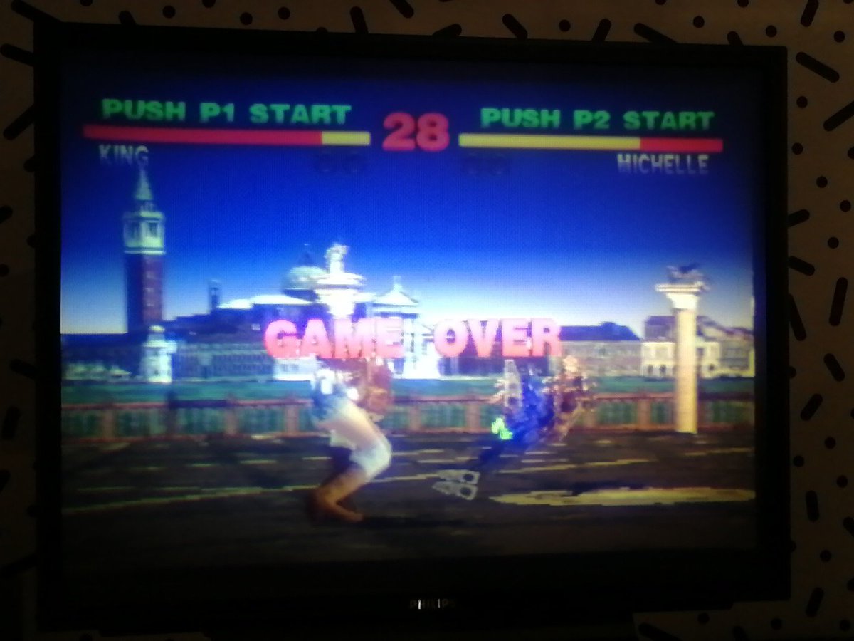 7Ten's tweet image. #Tekken 1 on a 60&quot; #rearprojection! Yo!! #retrogaming