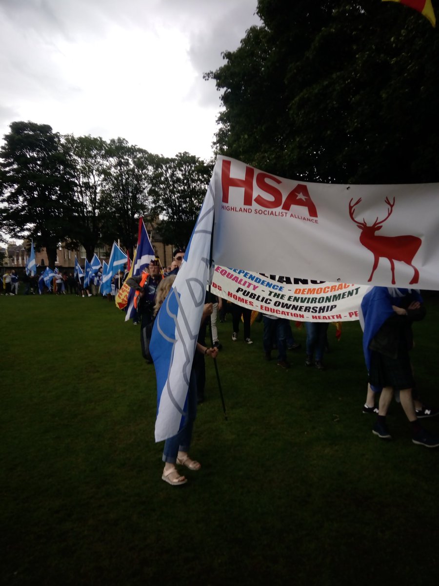 SSP_Highland's tweet photo. #AUOBInverness  Red Section on the way! #TeuchterSocialism https://t.co/0UVHqllqq4