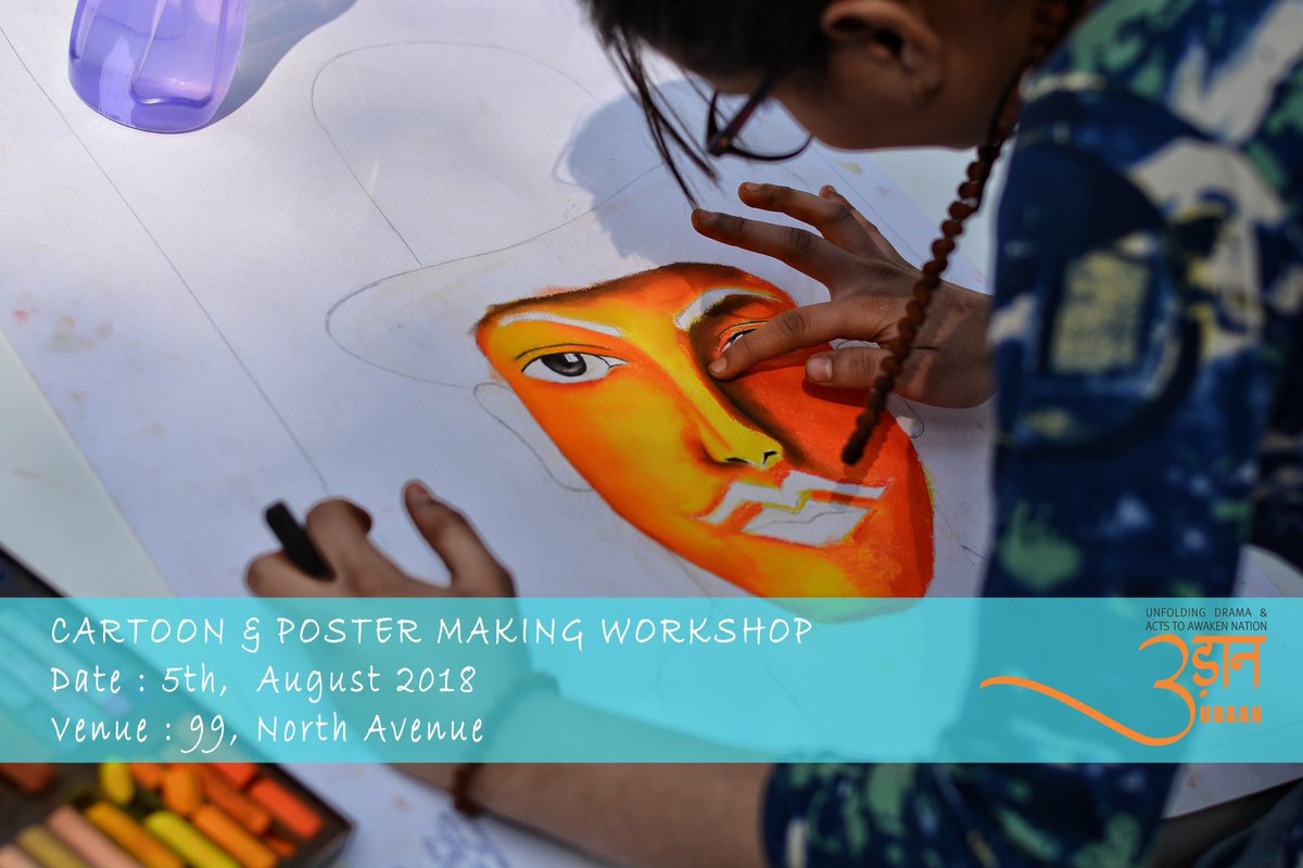 udaanutsav's tweet photo. Cartoon & Poster making workshop
Date : 5th, August 2018
Venue : 99, North avenue
For Registration - https://t.co/IrNnUTxWPk
- Poster making workshop
Time-10-to 1 p.m
- Cartoon workshop
1.30 to 4.30 p.m
#VisualArt #PosterMaking #CartoonMaking #Cartoon #Udaan #UdaanUtsav https://t.co/uTFuMMTuAv