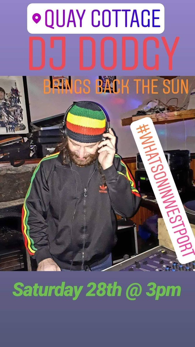Don't forget <a href="/thequaycottage/">The Quay Cottage</a> Mid Summer Event with DJ Dodgy from 3pm today. Playing some cool, chilled out, classic Choons in the fab surroundings of the The Quay Cottage Courtyard!!! #brunch #lunch #dinner #westport #destinationwestport #mayo #summer #thequay