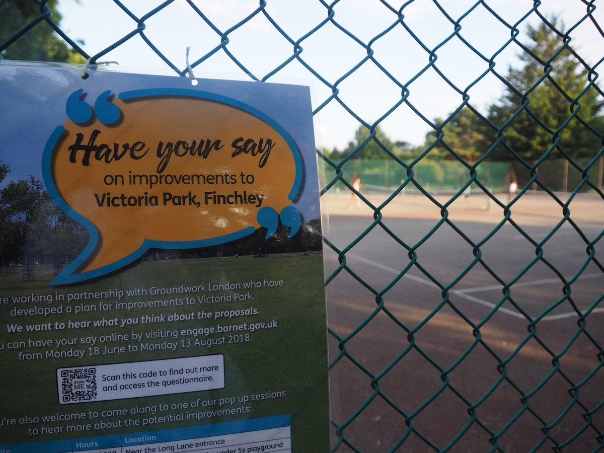 We’ve got lots of improvements planned for Victoria Park, #Finchley, &amp; we’d love to know what you think of them: engage.barnet.gov.uk/Victoria-Park-…

If you’re around tomorrow (Sun), come to the park &amp; meet our officers at some stage between 12noon and 2pm by the food market.

#northlondon