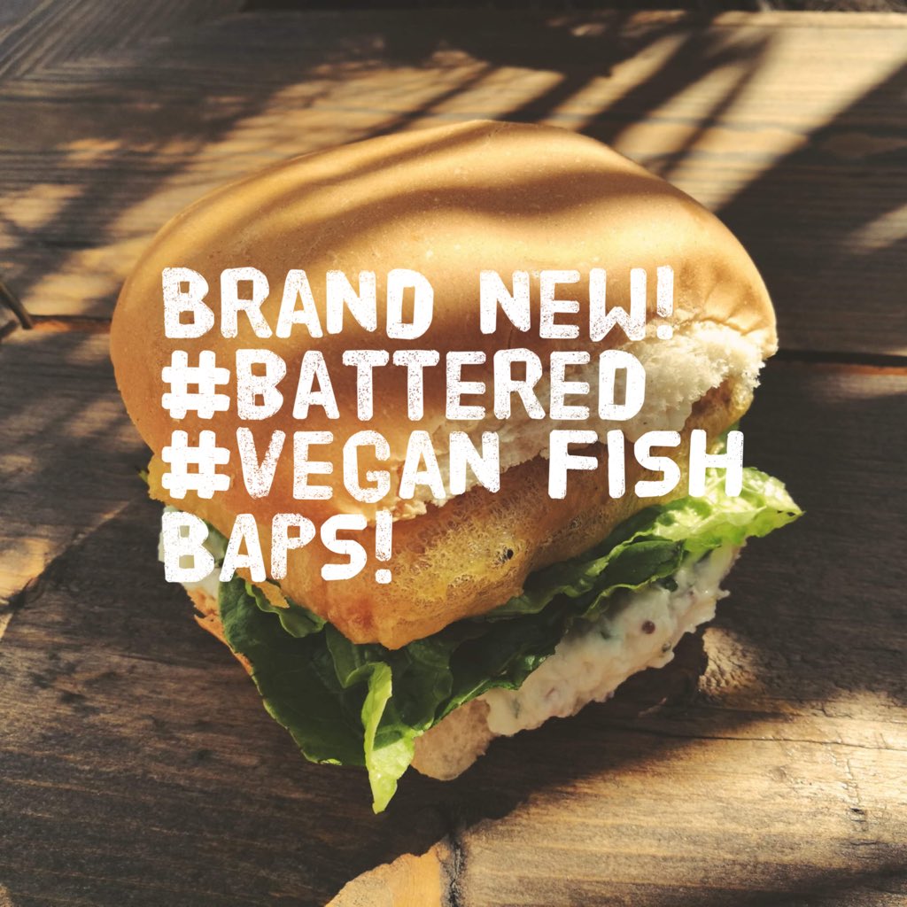 vegan_battered's tweet photo. Brand new! #battered #vegan FISH BAPS! Come get one in your belly at #hackneydownsstudios #veganmarket
#veganfishandchips https://t.co/KRhMeZx9jU