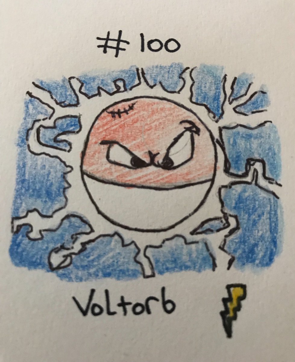 j_ro_draw's tweet image. #Pokemon Number 5 #DrawEveryPokemon #Kanto #PokemonLetsGo #Voltorb
