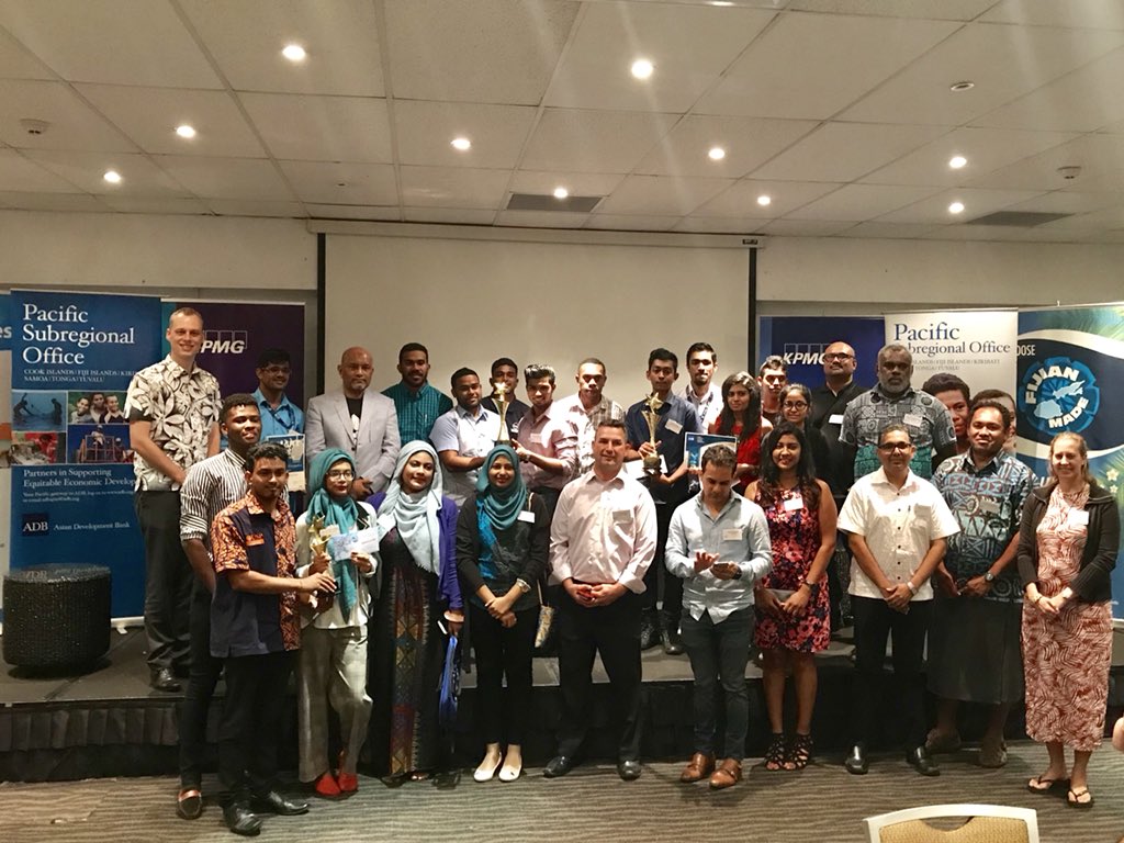 CheeAnneRono's tweet photo. And that‘s a wrap! Congrats to all the winners of the Smart City Challenge hosted by @MITTFJ @ADB_HQ @ADB_Pacific and @KPMG. Special thanks to the judging panel from @YESFiji @VodafoneFJ @FijiRoads @GGGIPacific etc. Shout out as well to USP/FNU students. Amazing day in #Fiji 🇫🇯 https://t.co/QDGy34kcM8
