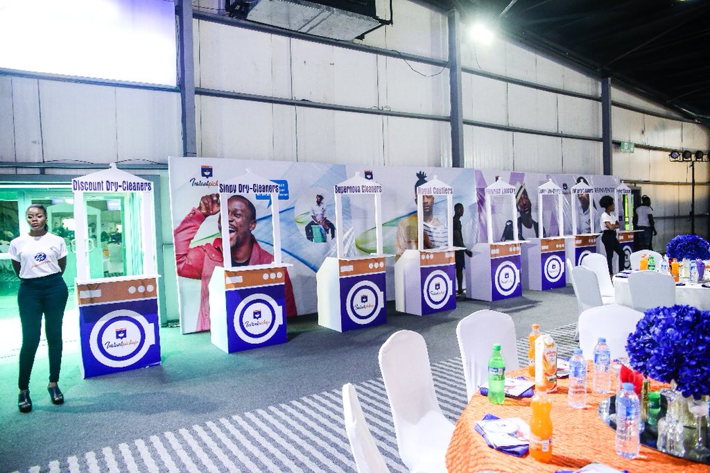 instant_pickup's tweet photo. #InstantMemories instant pickup verified vendor’s stand at the Instant Pickup launch in lagos.

We are still verifying vendors that deliver the best and affordable laundry. 
select any vendor of your choice on instant Pickup app. #BeLaundryfied

#InstantPickupAtOne https://t.co/E9iSjGU0qt