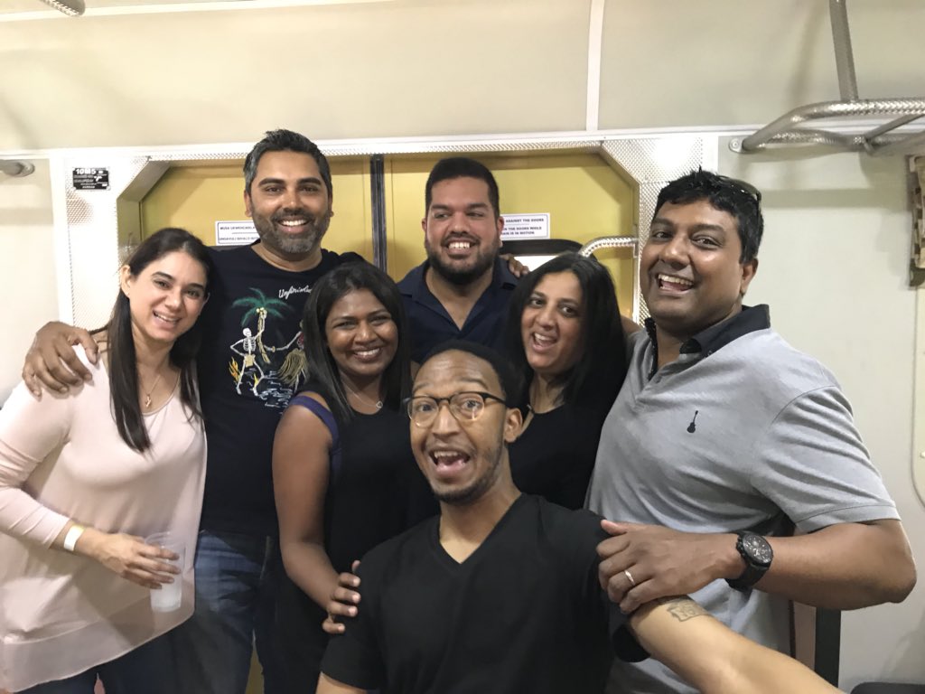 chief_moodley's tweet photo. Hanging out @ecr9495 #NeverEndingComedy with @mojaklehoko @masoodboomgaard https://t.co/EX1uIyG6rt