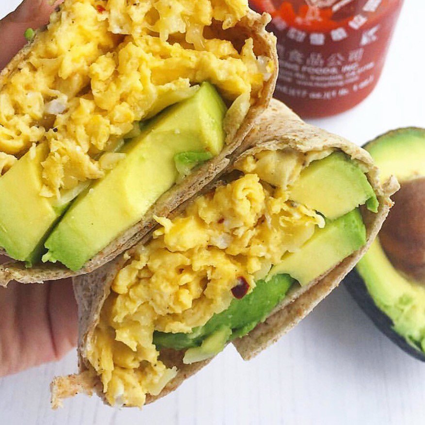 HappySpeedyBOS's tweet photo. Today’s breakfast burrito is made with scrambled eggs, avocado, and dipped in A LOT of sriracha! 🍳🥑🌶 https://t.co/UPsgmj6YDJ