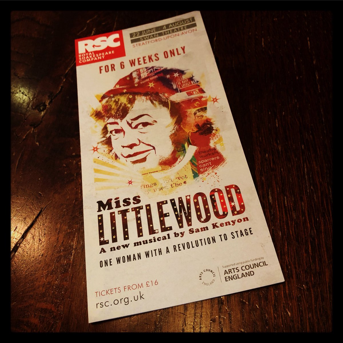 is spending the afternoon with @MissLittlewood @RSCPress @ogleforth @TheRSC @EricaWhyman @LauraElsworthy  #FunPalaces @DaisyKateBadger #RSCLittlewood @Sandysferret @Hadingue