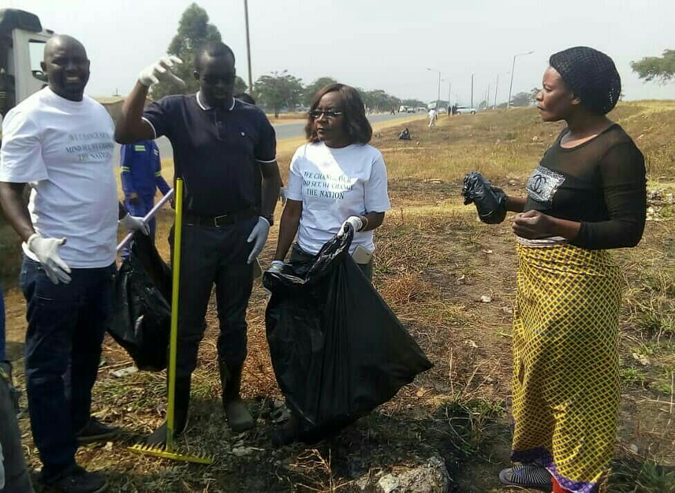 Doing ambassadorial work with Kitwe Mayor Christopher Kangombe #KeepZambiaClean